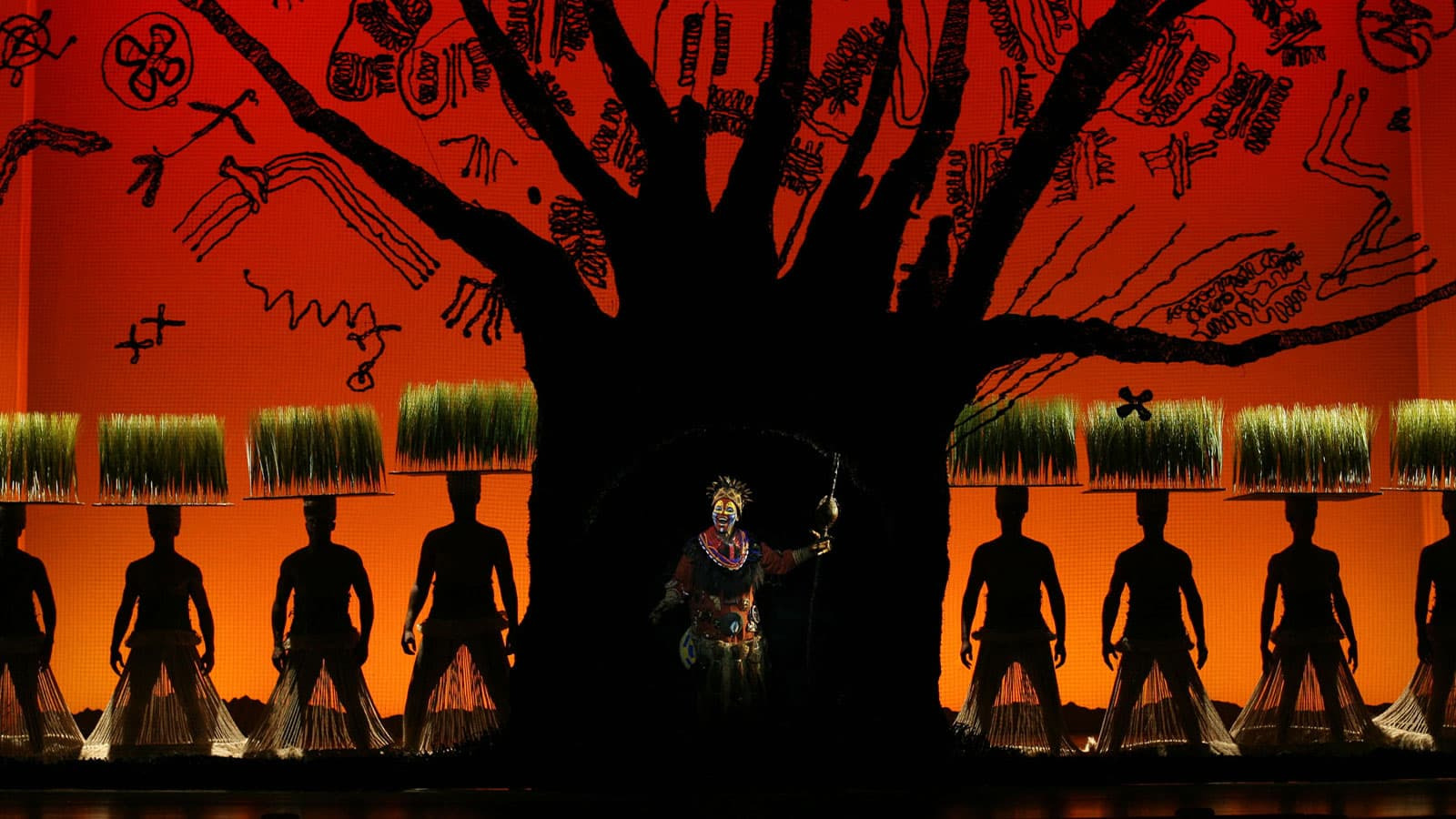 Company of THE LION KING on Broadway, Circle of Life. Photo Credit: Joan Marcus ©Disney